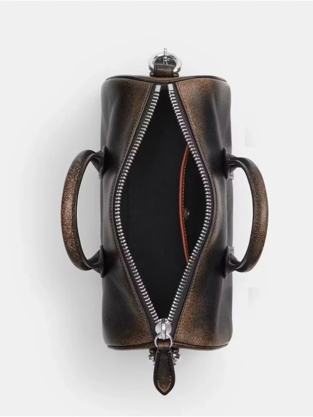 ❤️ Coach Black Glove-Tanned Loved Leather Compass 25 ❤️